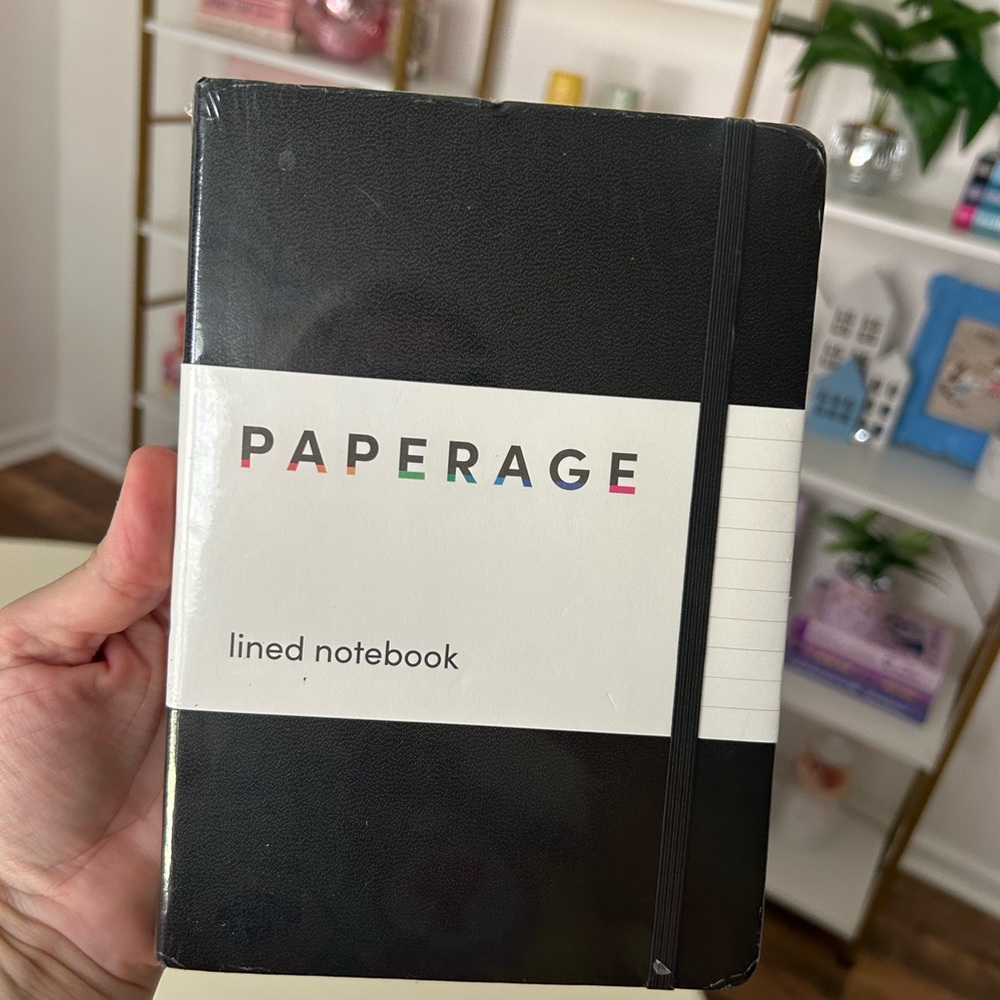 NEW Paperage Black Lined Notebook